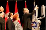120423 Prime Minister Harper lights candle at National Holocaust Remembrance ceremony, Ottawa, Ontario